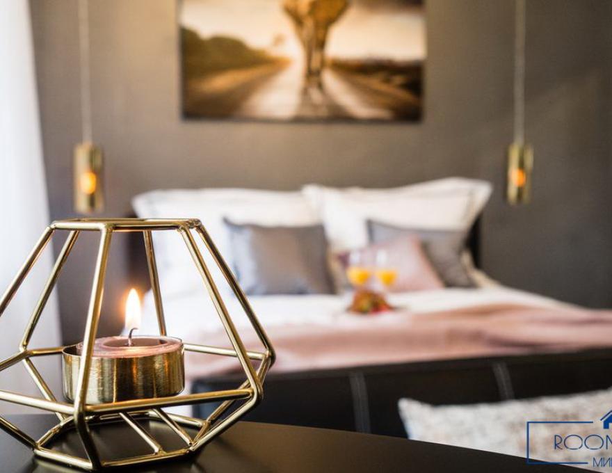 Однокомнатная квартира на сутки в Минске на Притыцкого спальня