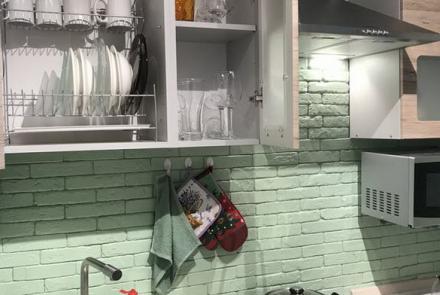 Однокомнатная квартира на сутки в Минске проспект Машерова, 54 кухня