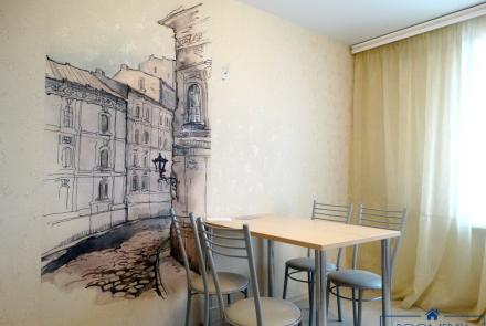 Двухкомнатная квартира на сутки в Минске Грибоедова кухня