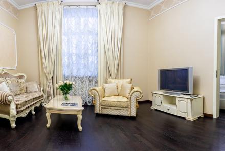 Трехкомнатная квартира на Ленина, 6 на сутки гостиная