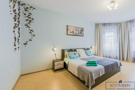 Однокомнатная квартира на сутки Минск Купалы спальня