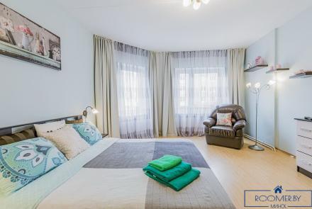 Однокомнатная квартира на сутки Минск Купалы спальня