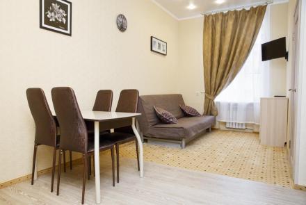 Квартира на сутки в Минске возле метро Немига гостиная