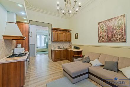 Квартира на сутки в Минске возле метро Площадь Победы гостиная