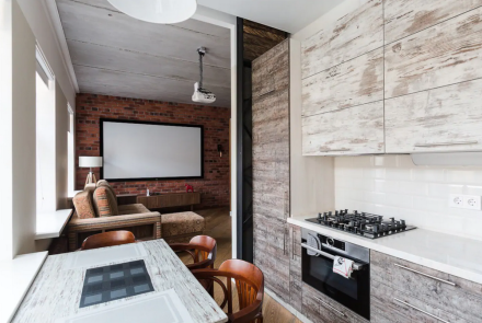 Однокомнатная квартира в Минске на Притыцкого кухня