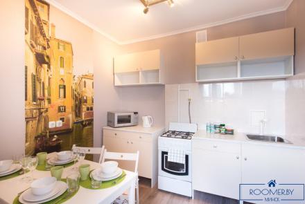 Квартира на сутки в Минске на улице Притыцкого, 46 кухня