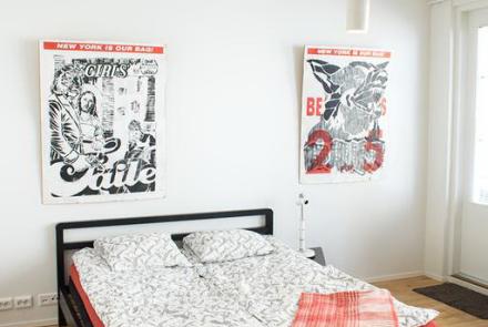 Однокомнатная квартира на сутки в Минске на Притыцкого спальня