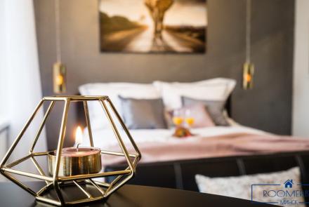 Однокомнатная квартира на сутки в Минске на Притыцкого спальня