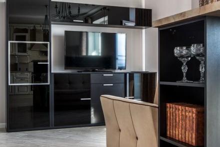 Однокомнатная квартира в Минске на Ольшевского гостиная