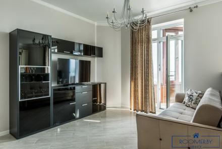 Однокомнатная квартира в Минске на Ольшевского гостиная