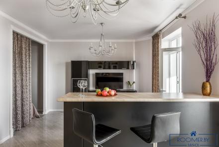 Однокомнатная квартира в Минске на Ольшевского гостиная