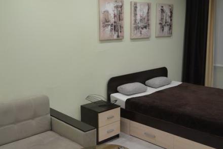 Однокомнатная квартира на сутки в Минске Ольшевского спальня