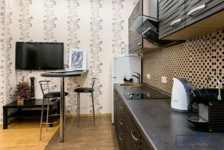 Квартира на сутки в Минске на проспекте Независимости, 18 кухня