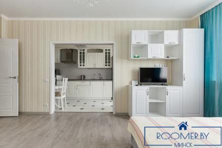 Однокомнатная квартира на сутки в Минске Володарского спальня