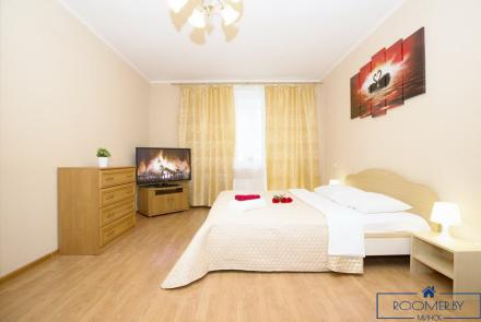 Однокомнатная квартира в Минске на Красноармейской спальня