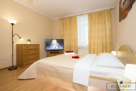 Однокомнатная квартира в Минске на Красноармейской спальня