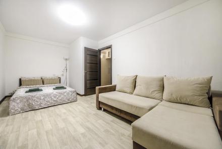 Однокомнатная квартира в Минске на проспекте Дзержинского спальня