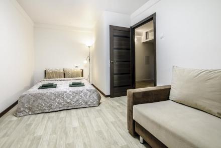 Однокомнатная квартира в Минске на проспекте Дзержинского спальня