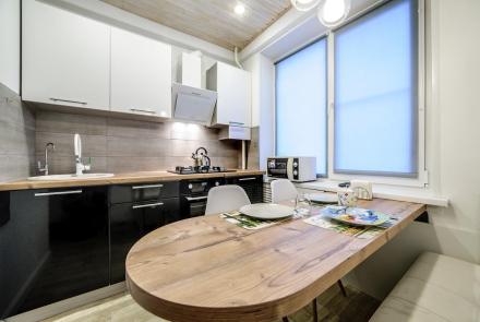 Однокомнатная квартира в Минске на проспекте Дзержинского кухня