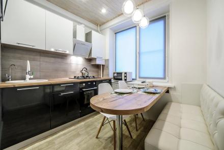 Однокомнатная квартира в Минске на проспекте Дзержинского кухня