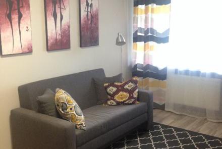 Однокомнатная квартира в Минске Дзержинского спальня