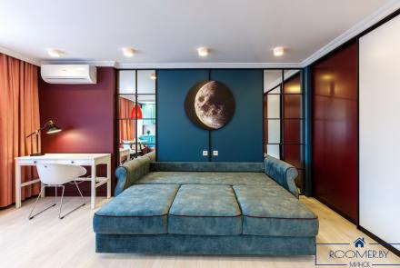 Однокомнатная квартира на сутки Минск Ленинградская гостиная