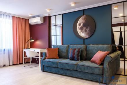 Однокомнатная квартира на сутки Минск Ленинградская гостиная