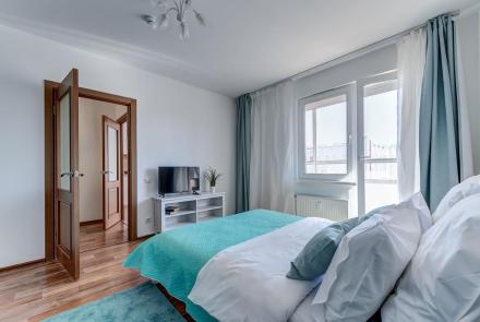 Однокомнатная квартира на сутки в Минске Воронянского, 7 спальня