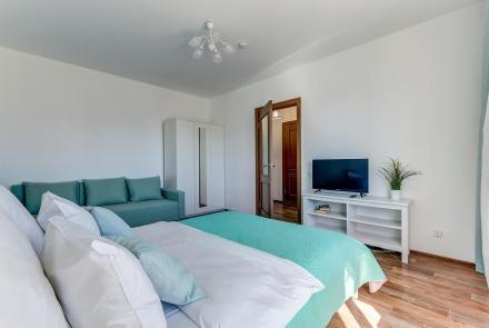 Однокомнатная квартира на сутки в Минске Воронянского, 7 спальня