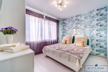 Квартира на сутки в Минске возле метро Институт Культуры спальня