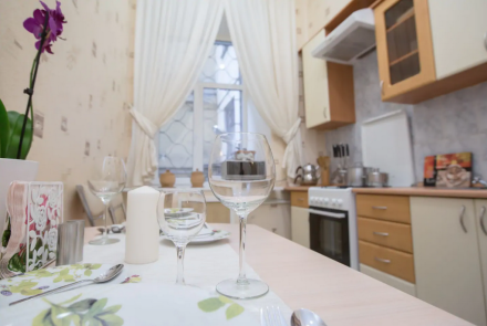 Двухкомнатная квартира на сутки Минск переулок Броневой кухня