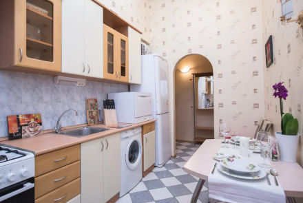 Двухкомнатная квартира на сутки Минск переулок Броневой кухня