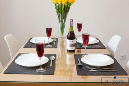 Квартира на сутки в Минске на проспекте Независимости, 78 кухня