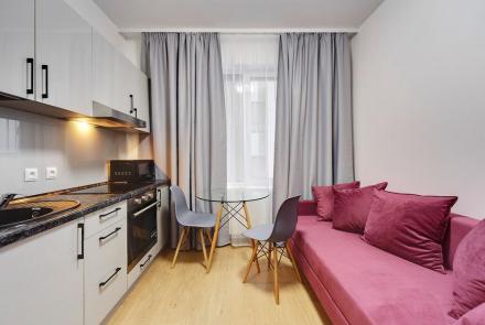 Студия на сутки в Минске на проспекте Независимости кухня