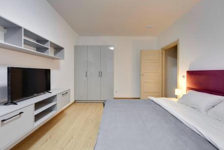 Студия на сутки в Минске на проспекте Независимости спальня