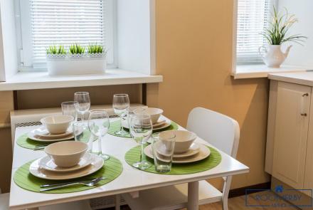 Квартира на сутки в Минске на проспекте Независимости, 58 кухня