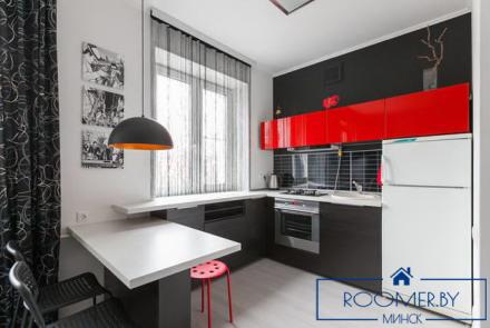 Квартира на сутки в Минске на проспекте Независимости, 48 кухня