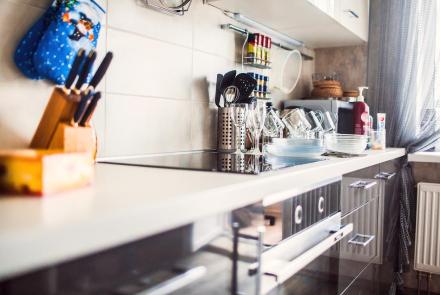 Однокомнатная квартира в Минске на Партизанском проспекте кухня