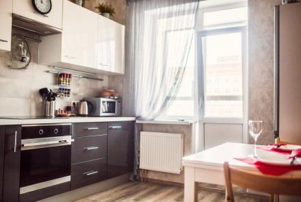 Однокомнатная квартира в Минске на Партизанском проспекте кухня