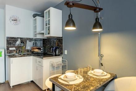 Однокомнатная квартира в Минске на Партизанском проспекте кухня