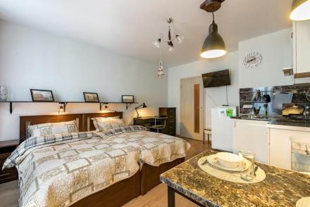 Однокомнатная квартира в Минске на Партизанском проспекте спальня