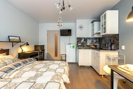 Однокомнатная квартира в Минске на Партизанском проспекте спальня