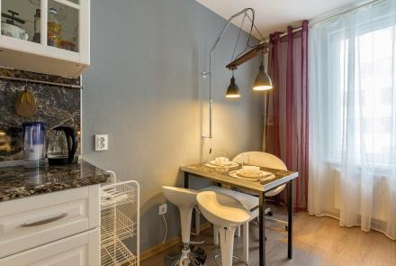 Однокомнатная квартира в Минске на Партизанском проспекте кухня