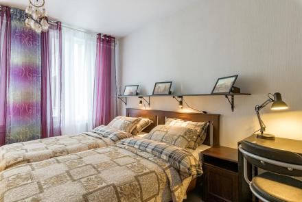 Однокомнатная квартира в Минске на Партизанском проспекте спальня