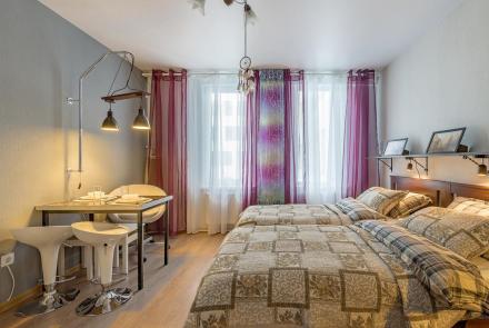 Однокомнатная квартира в Минске на Партизанском проспекте спальня