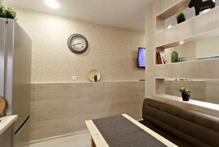 Однокомнатная квартира в Минске на Партизанском проспекте кухня