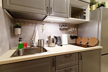 Однокомнатная квартира в Минске на Партизанском проспекте кухня