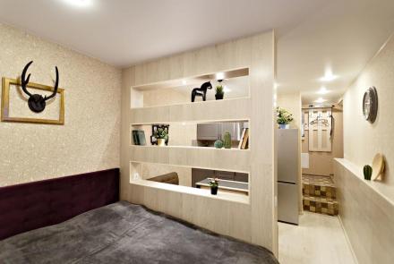 Однокомнатная квартира в Минске на Партизанском проспекте спальня