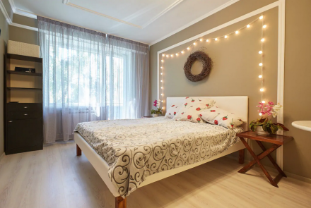 Однокомнатная квартира в Минске на Партизанском проспекте спальня