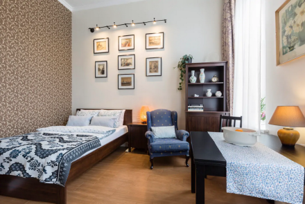 Однокомнатная квартира в Минске на Партизанском проспекте спальня